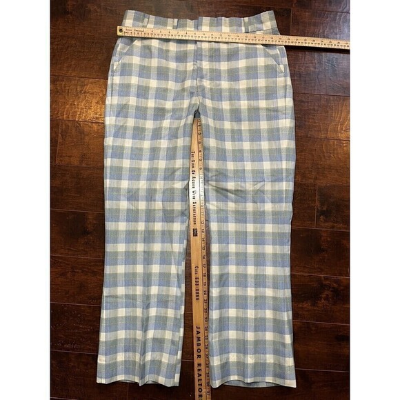 Vintage Montgomery Ward Plaid Easter Golf Cocktail Gingham Y2K Pants Read Below - Picture 4 of 11